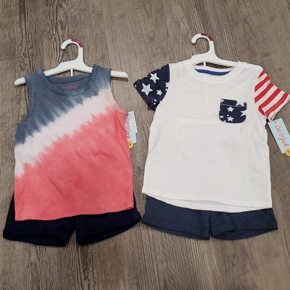 Cat & Jack Set of 2 Matching T-Shirt & Shorts Set